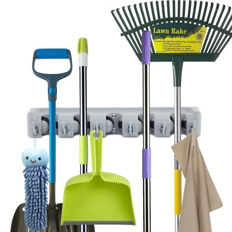 Magic Mop Holder, Multifunctional Broom Holder, ABS Mop Holder, Kitchen Bathroom Organizer Rack, Brush Broom Organizer Hanger, Household Mop Brush Hanger, 4 Position Broom And Mop Holder Magic Mop Holder, Multifunctional Broom Holder, ABS Mop Holder, Kitchen Bathroom Organizer Rack, Brush Broom Organizer Hanger, Household Mop Brush Hanger, 4 Position Broom And Mop Holder